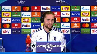 Conferenza Rabiot pre JuventusMalmo “Dovete ancora vedere il vero Adrien I fischi non li patisco” [upl. by Meehahs]