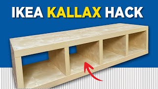 I Turned an IKEA Bookshelf into a Modern TV Console  IKEA HACK [upl. by Verdi842]