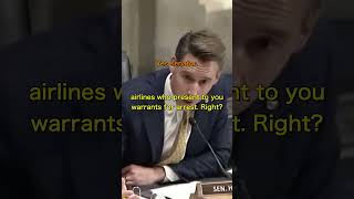 Sen Hawley Is FURIOUS With The TSA DIRECTOR For Allowing People With Arrest Warrants Onto Airplanes [upl. by Aihsaei]