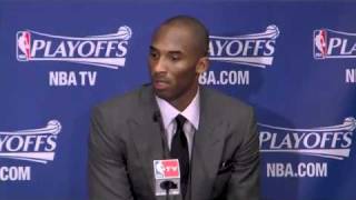 Kobe Bryant quotWere Not Worried Everybodys Trippinquot Lakers vs Mavs 2011 playoffs interview [upl. by Lou453]