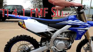 2018 YZ450F FMF VS STOCK [upl. by Airdnala566]