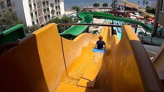 Orange Kamikaze Water Slide at Marmaris Atlantis Waterpark [upl. by Ut]