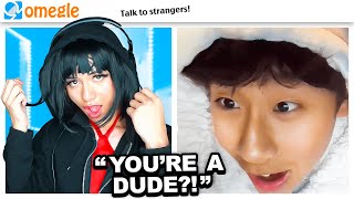 Strangers React to Being CATFISHED Omegle [upl. by Boyes969]