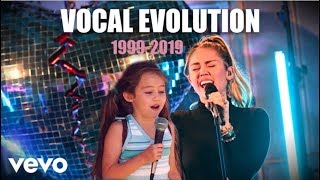 Miley Cyrus Vocal Evolution 19992019 20 years [upl. by Llenwad790]