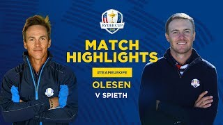 Olesen vs Spieth  Ryder Cup Sunday Singles Highlights [upl. by Letnwahs]