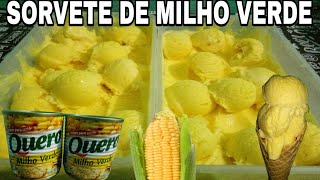 SORVETE DE MILHO VERDE simples e rápido [upl. by Durer]