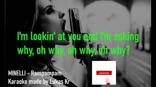 MINELLI  Rampampam Karaoke instrumental  backing vocals with lyrics [upl. by Amluz]