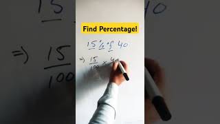 Finding Percentage  How to find percentage  maths mathproblem percentage shorts [upl. by Dralliw]