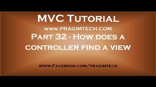 Part 32 How does a controller find a view in mvc [upl. by Yenwat]