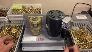 Giraud Powered Case Trimmer  trimming 65 creedmoor brass [upl. by Lamont]