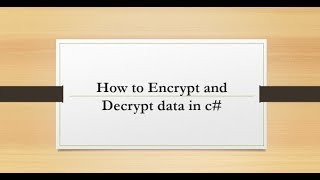 Encrypt and Decrypt Data with C  ELearning Portal [upl. by Aihsile]