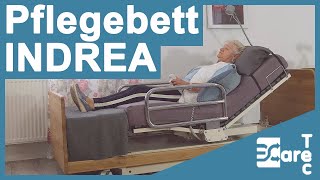 INDREA Pflegebett amp Aufstehbett  Hilft beim Aufstehen und Sitzen  CareTec [upl. by Adriel656]