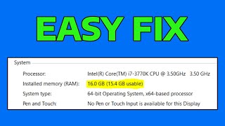 How To Fix Not All RAM Usable in Windows 11 [upl. by Nit]