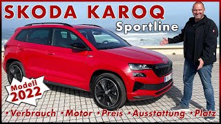 2022 Skoda Karoq Sportline 15 TSI 150 PS Facelift  SUV Probefahrt Test Preis Daten Review Deutsch [upl. by Whitford]