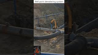 Well point dewatering systemconstruction dewateringexcavation deepfoundation raft shorts [upl. by Quickman]