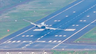 AWESOME CROSSWIND LANDING RYANAIR B737 at Madeira Airport [upl. by Spiers]