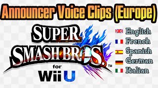 Super Smash bros for Wii U PAL Language Differences Announcer [upl. by Slade202]