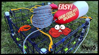 DIY Crab Trap Modifications  How to improve your cheap collapsible  folding crab trap Danielson [upl. by Aivat]