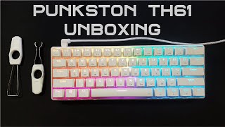 Punkston TH61 Mechanical Keyboard Unboxing and First Look  Optical Blue Switches [upl. by Ile90]