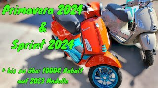 Neue Primavera und Sprint Modelle  sehr gute Vespa Angebote [upl. by Ellecrad]