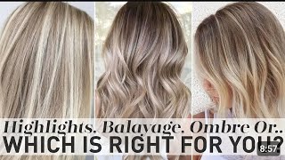 Balayage vs Highlights Hair Techniques  Hair Coloring Technique [upl. by Rafaellle355]