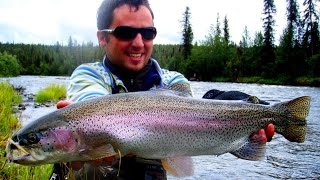 Upper Gulkana River Float Trip  Rainbows salmon grayling wildlife Lachse Forellen Fischen [upl. by Naga]