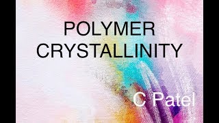 POLYMER CRYSTALLINITY with solved Gate problem [upl. by Enitsuga]