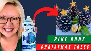 How to Make a Pine Cone Christmas Tree 🎄Easy Christmas Tree Craft [upl. by Nerradal]