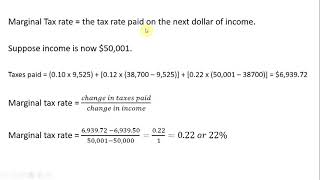 Federal Income Tax Calculating Average and Marginal Tax Rates [upl. by Suinotna]