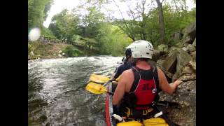 Delectable tandem canoe footage on Nantahala Falls [upl. by Christoph696]