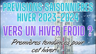 Prévisions Saisonnières Hiver 20232024  VERS UN HIVER FROID   Le 23072023 [upl. by Maharba]