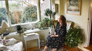 Tour of my cozy SUNROOM Happy times [upl. by Osmo592]