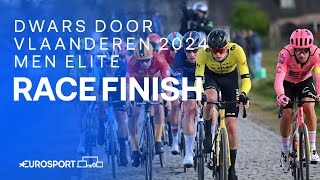 Dominant Finish in Waregem 🇧🇪 🙌  Dwars door Vlaanderen 2024 Mens Race Finish  Eurosport Cycling [upl. by Suoicserp]