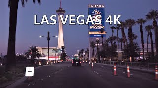 Las Vegas 4K  Sunset Drive [upl. by Aryk]