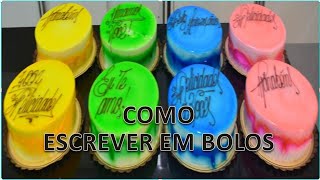 Como escrever em bolos  aprenda a escrever em bolos e decore seus bolos com escritas incríveis [upl. by Tibold]