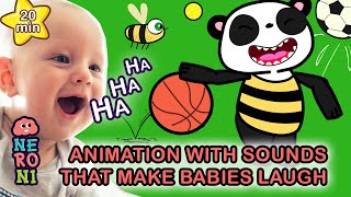 Baby Cartoons to Make Them Laugh and React  Goofy Panda and Beebee  Sports Balls  Neroni Kids [upl. by Lyns]