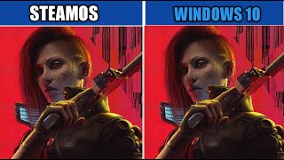 Cyberpunk 2077 Steam DeckSteamOs VS Windows 10 [upl. by Abehs]