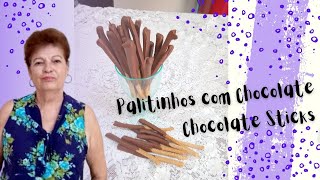 PALITINHOS DE CHOCOLATE DEDITOS IMPOSSIVEL COMER UM SÓ IGUAL AO DA PADARIA Chocolate Sticks [upl. by Gonzalez]