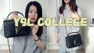 SAINT LAURENT College bag review  YSL 邮差包分享 [upl. by Hardin952]