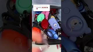 All strawberry red🍎which one next asmr keychain usa gift fyp safety halloween diy pack [upl. by Yelkreb]