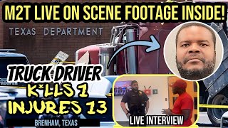 BREAKING NEWS Truck Driver Klls 1 amp Injures 13 In TX DPS Crash  M2T Live On Scene Interview [upl. by Schwarz]