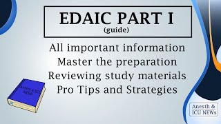 How to prepare for EDAIC part I [upl. by Chaworth]