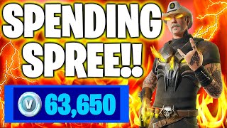 SPENDING 60000 VBUCKS in Fortnite Spending Spree 43 [upl. by Vetter]