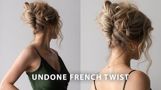 EASY FRENCH TWIST UPDO 💕 Perfect for Long Hair Weddings Bridal Prom [upl. by Burger]