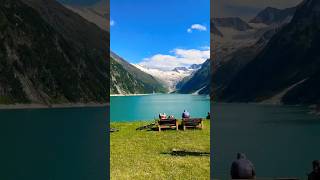 Mesmerizing Olpererhütte LakeSchlegeisspeicher shorts nature mountains travel hiking [upl. by Ail40]