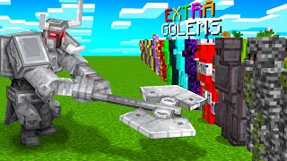 Extra GOLEMS VS Ferrous Wroughtnaut  Minecraft Mob Battle [upl. by Nylessoj]