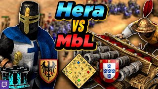 Teutons vs Portuguese  1v1 Arabia  vs MbL  AoE2 [upl. by Lussi986]