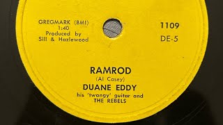 Duane Eddy his ‘Twangy Guitar’ and The Rebels  Ramrod  The Walker 78 RPM [upl. by Ettena]