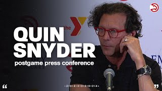 Hawks vs Hornets Postgame Press Conference Quin Snyder [upl. by Whitcher]