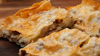 BUREK sa gotovim korama koji će uvijek uspjeti Pita sa mesom recept [upl. by Straus45]